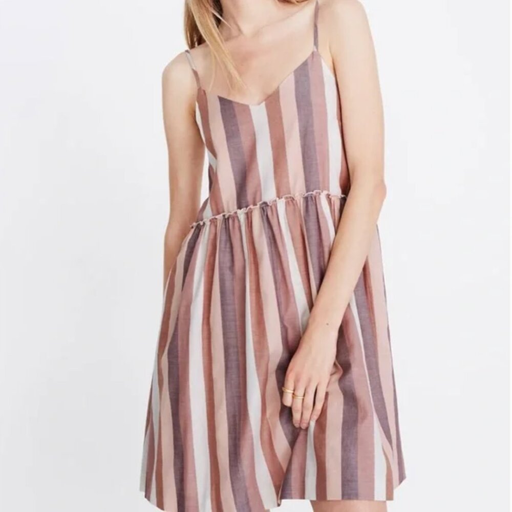 Madewell Ruffle-Waist Babydoll Cami Dress Size Small